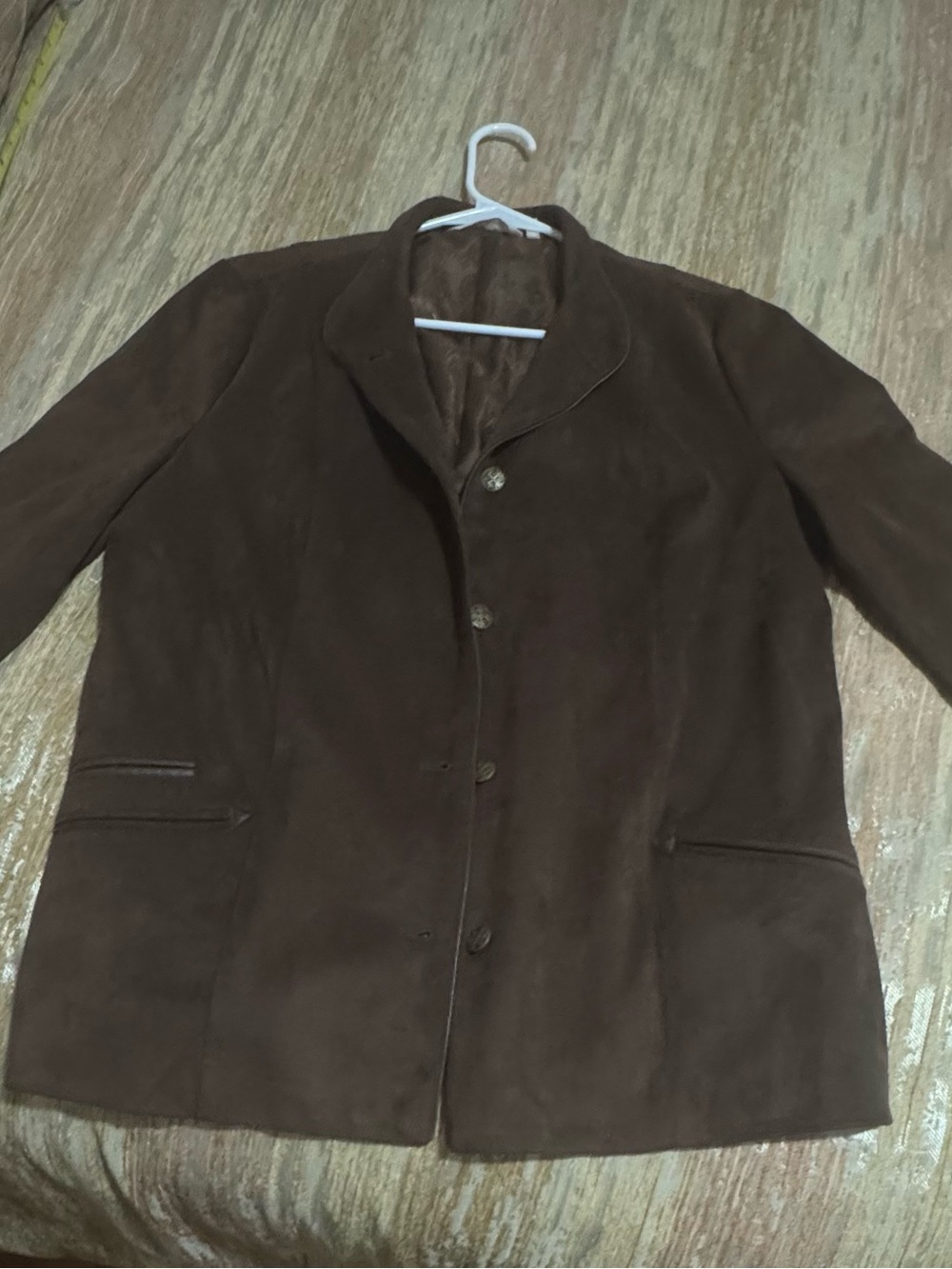 Soft Surroundings Dark Brown Suede Blazer Jacket